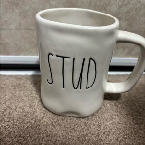 Rae Dunn Cream 'STUD' Mug